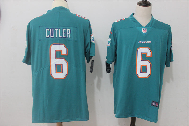 Men's Miami Dolphins Jay Cutler #6 Green Game Jersey1 football jersey product view 1