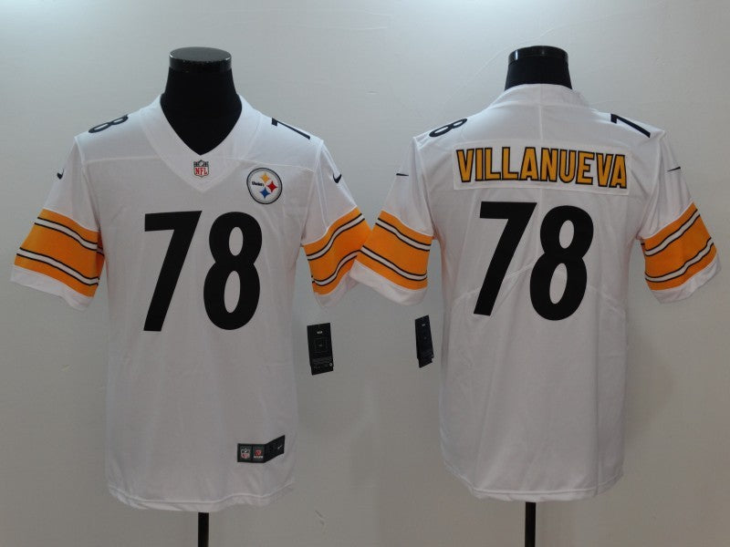 Men's Pittsburgh Steelers Alejandro Villanueva #78 White Game Jersey1 football jersey product view 1