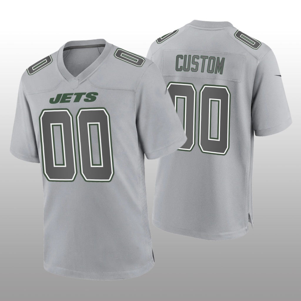 Custom1 New York Jets Gray Game Atmosphere Jersey1 American Stitched Jersey1 Football Jerseys football jersey product view 1