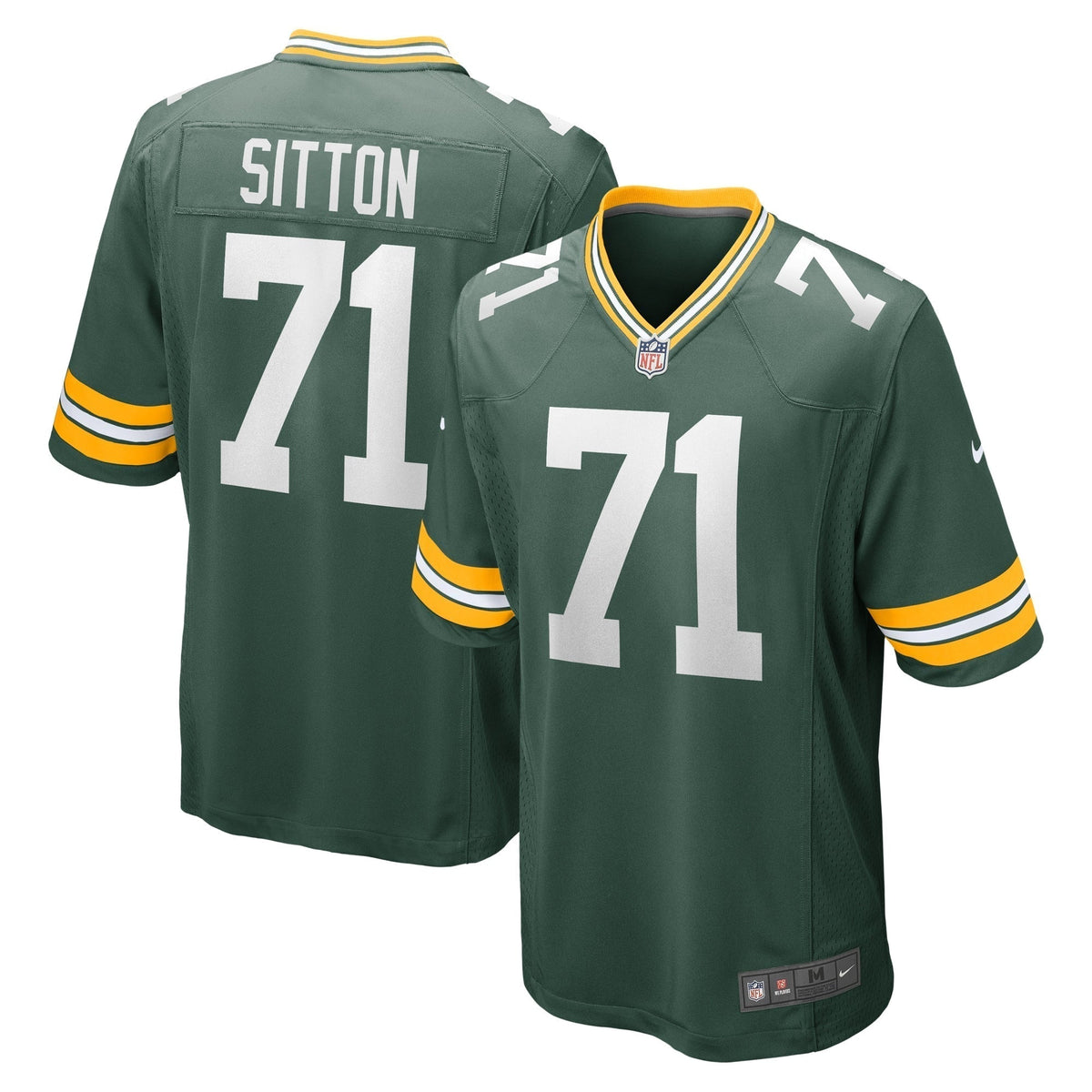 Josh Sitton Green Bay Packers Nike Retired Game Jersey - Green football jersey product view 1