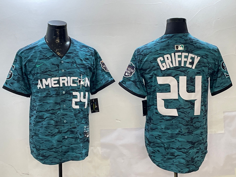 Men's American League Ken Griffey Jr. #24 Teal 2023 MLB All-Star Game Limited Player Jersey1 baseball jersey product view 1