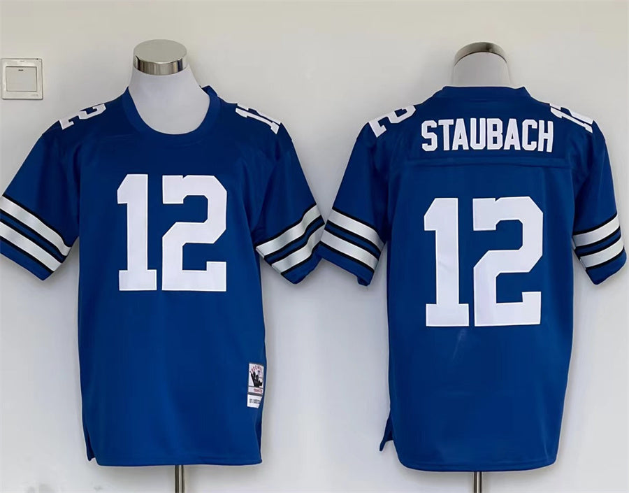 Men's Dallas Cowboys Roger Staubach Blue Legacy Replica Jersey1 football jersey product view 1