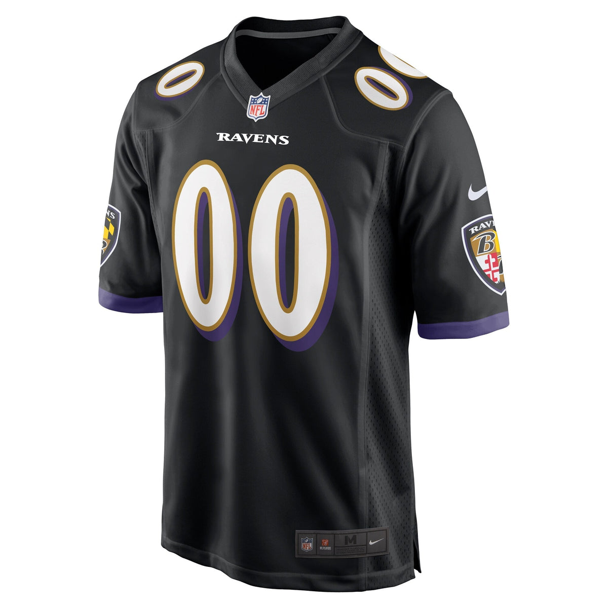 Baltimore Ravens Nike Alternate Custom Game Jersey - Black football jersey product view 2