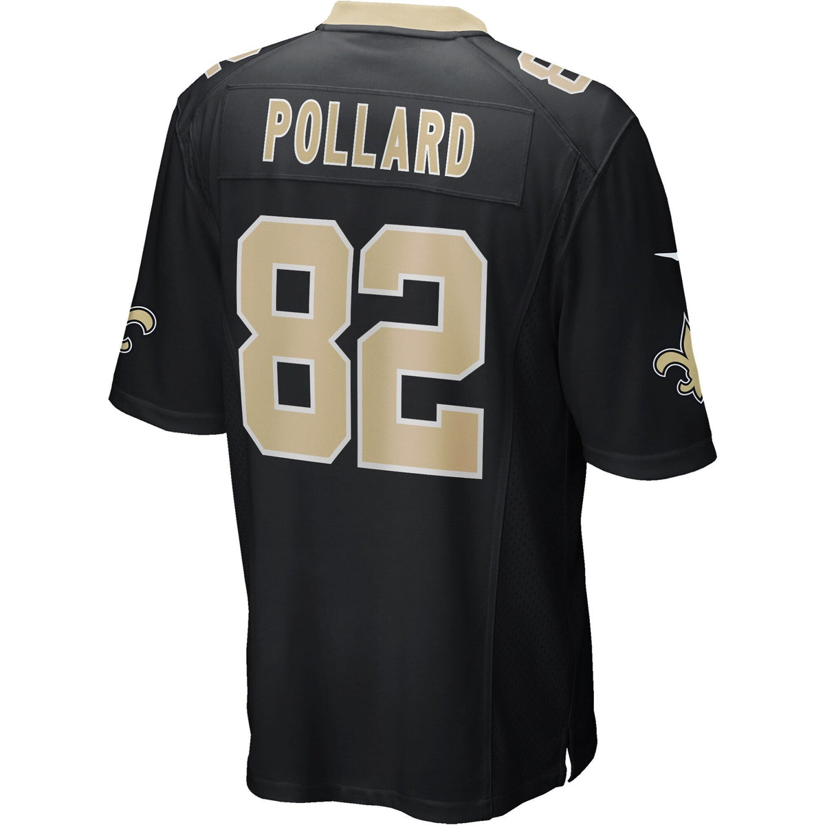 Bob Pollard New Orleans Saints Nike Game Retired Jersey - Black football jersey product view 3