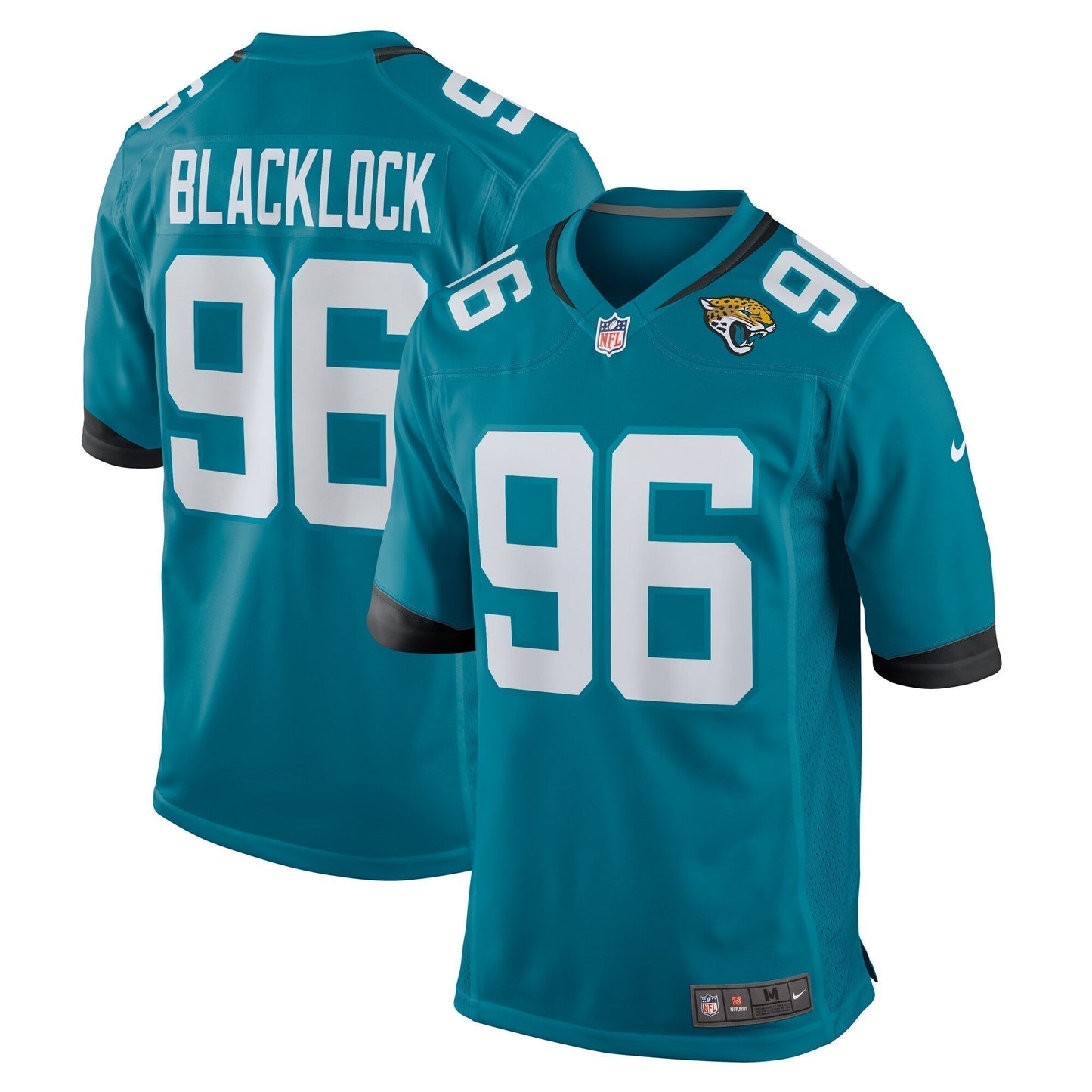 Ross Blacklock Jacksonville Jaguars Nike Team Game Jersey - Teal football jersey product view 1