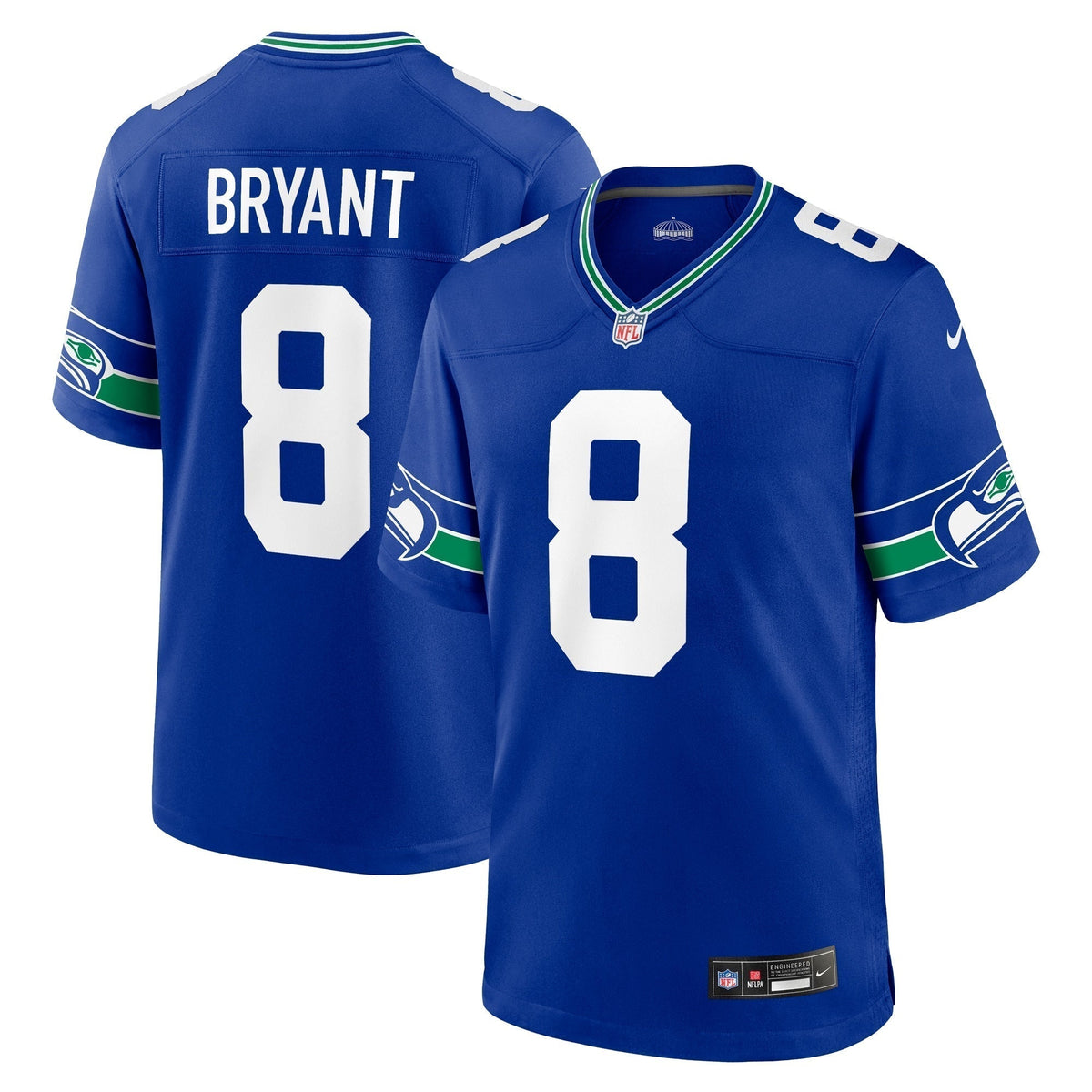 Coby Bryant Seattle Seahawks Nike Throwback Game Jersey - Royal football jersey product view 1