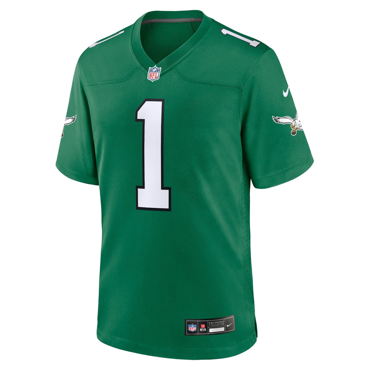 Jalen Hurts Philadelphia Eagles Nike Alternate Game Jersey - Kelly Green football jersey product view 2