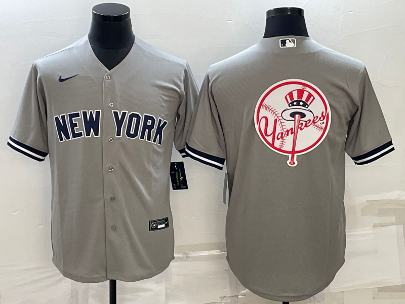 Men's New York Yankees Gray Replica Team Jersey1 baseball jersey product view 1