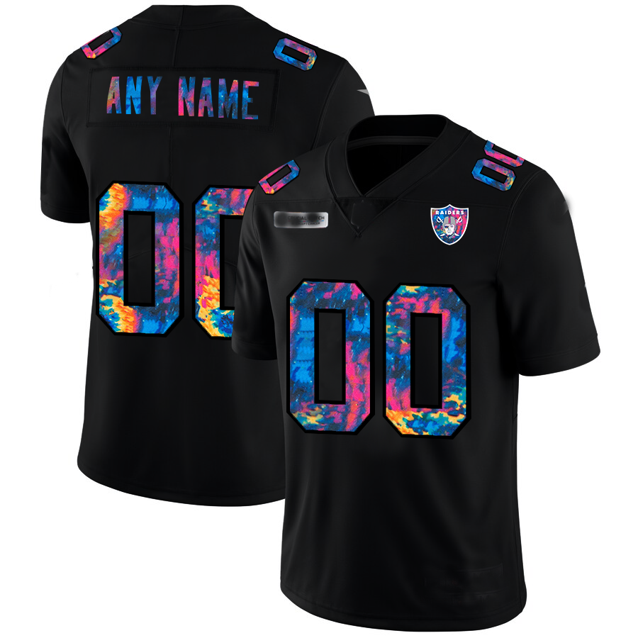 Custom1 Las Vegas Raiders Multi-Color Black 2020 Crucial Catch Vapor Untouchable Limited Jersey1 Stitched American Football Jerseys football jersey product view 1