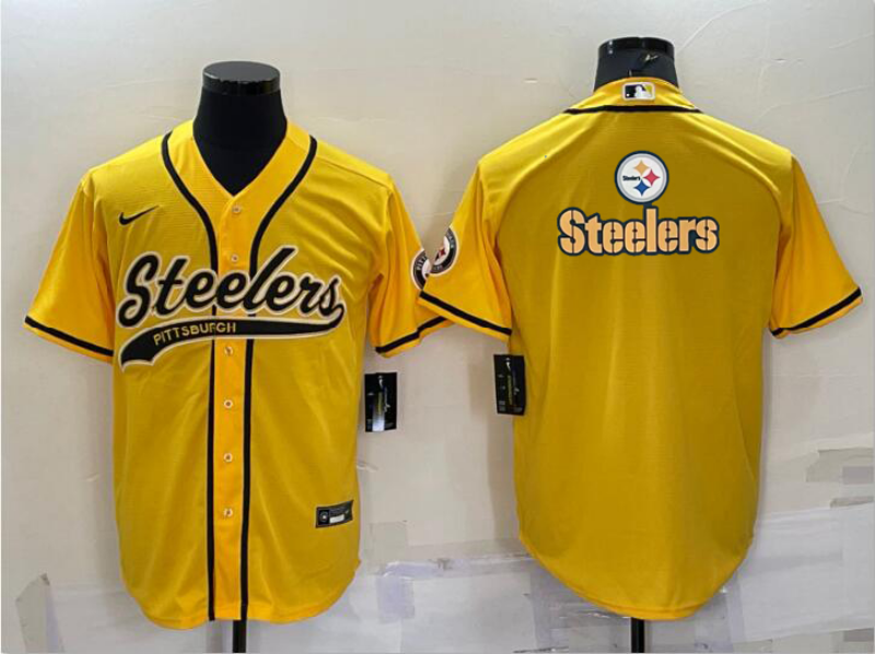Men's Pittsburgh Steelers Yellow Fashion Jersey1 football jersey product view 1