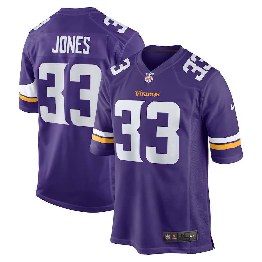 Aaron Jones Minnesota Vikings Jersey football jersey product view 1