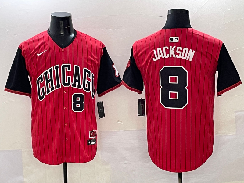 Men's Chicago White Sox Bo Jackson #8 Red/Black 2025 City Connect Limited Player Jersey1 baseball jersey product view 1