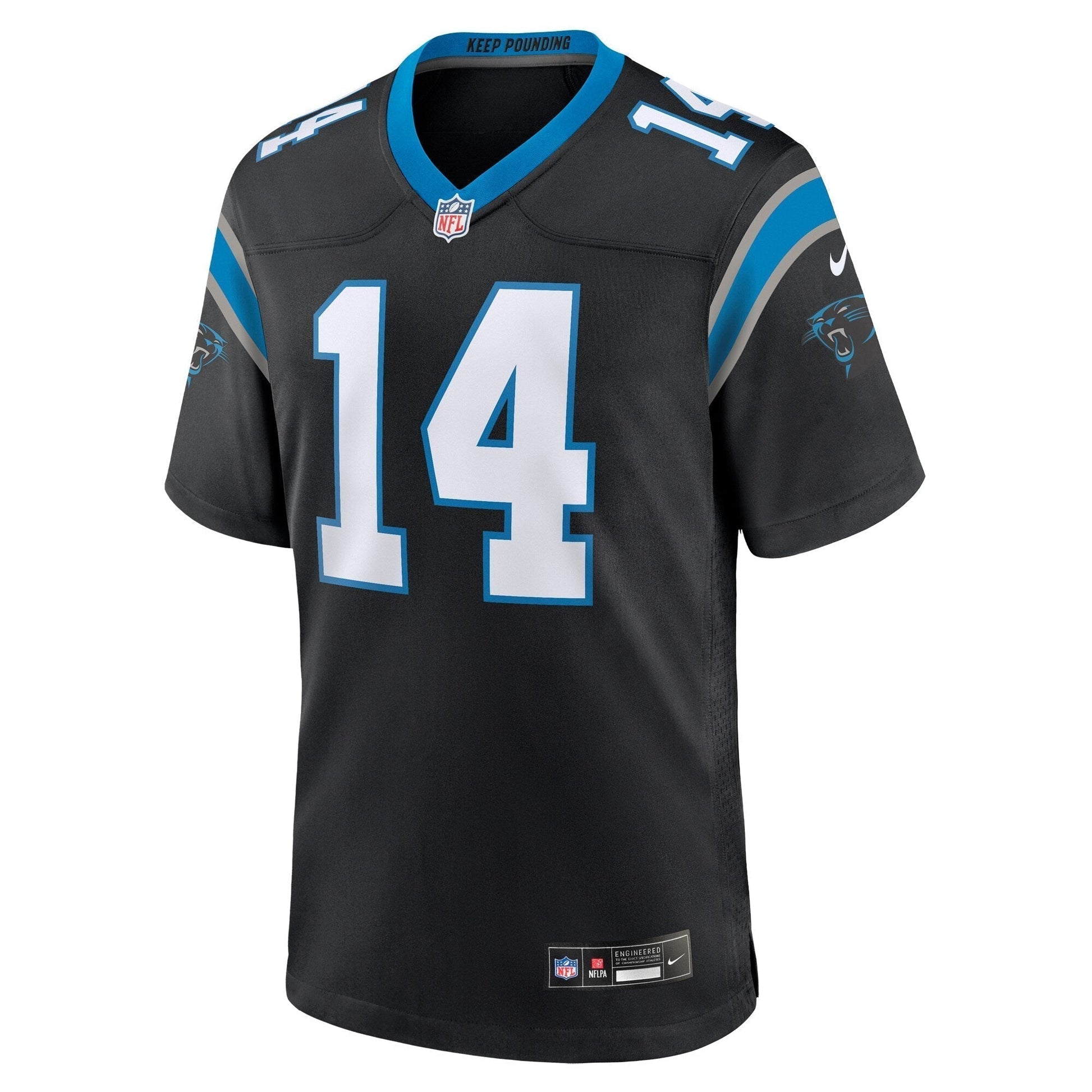 Andy Dalton Carolina Panthers Nike Team Game Jersey - Black football jersey product view 2
