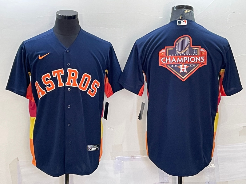 Men's Houston Astros Navy Alternate Replica Team Jersey1 baseball jersey product view 1