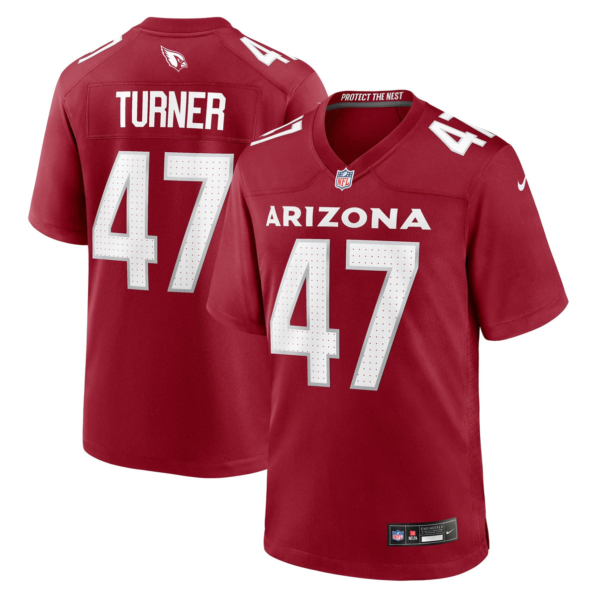 Ezekiel Turner Arizona Cardinals Nike Team Game Jersey - Cardinal football jersey product view 1