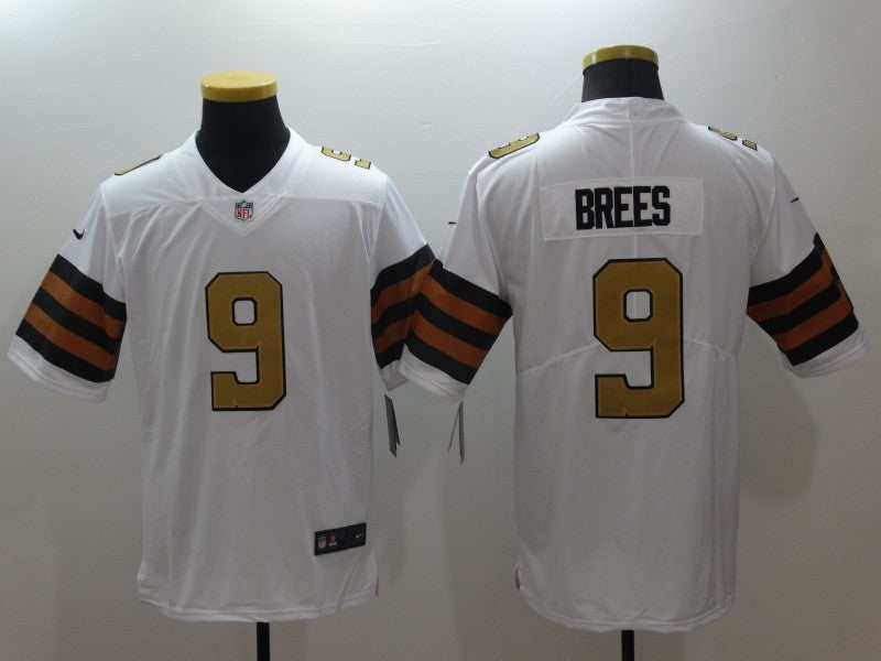 Men's New Orleans Saints Drew Brees #9 White Game Player Jersey1 football jersey product view 1