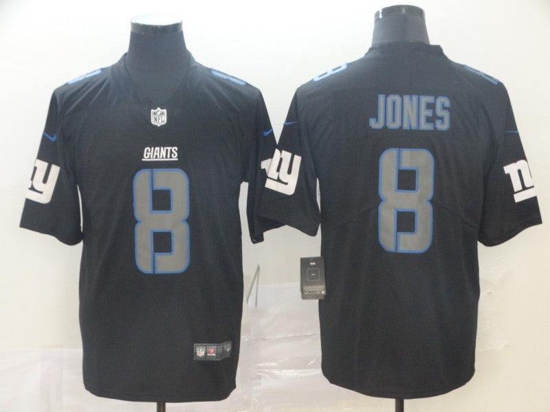 Men's New York Giants Daniel Jones #8 Black Game Jersey1 football jersey product view 1