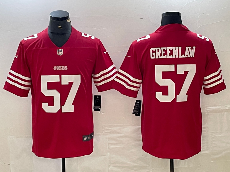 Men's San Francisco 49ers Dre Greenlaw #57 Scarlet Game Player Jersey1 football jersey product view 1