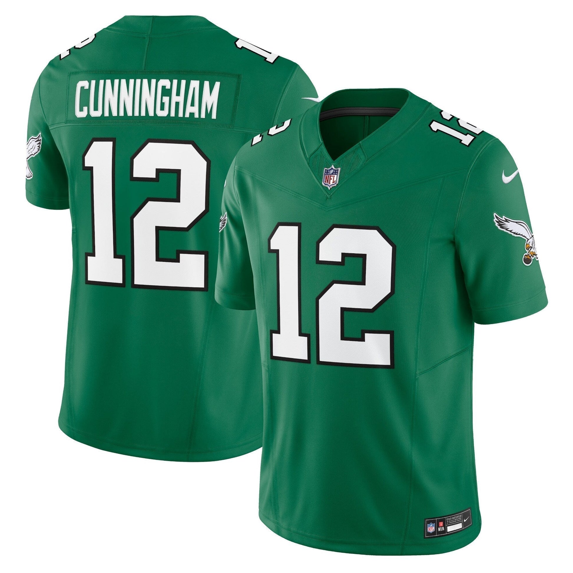 Randall Cunningham Philadelphia Eagles Nike Alternate Vapor F.U.S.E. Limited Jersey - Kelly Green football jersey product view 1