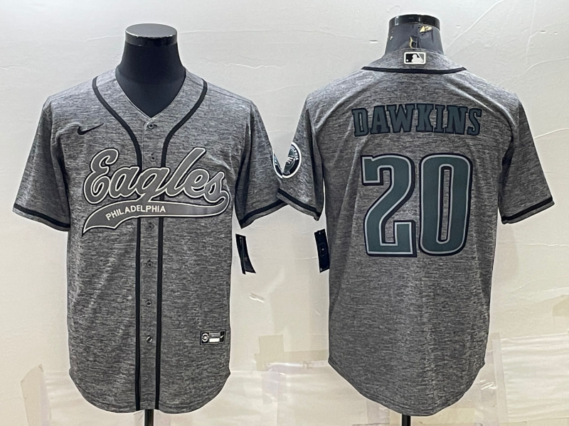 Men's Philadelphia Eagles Brian Dawkins #20 Gray Player Jersey1 Joint Edition football jersey product view 1