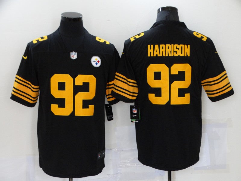 Men's Pittsburgh Steelers James Harrison #92 Black Alternate Legend Jersey1 football jersey product view 1
