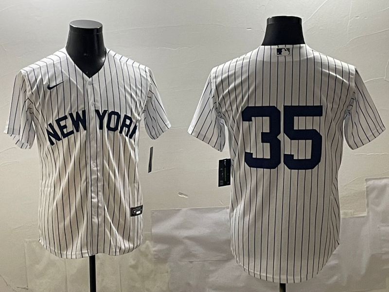 Men's New York Yankees Cody Bellinger #35 White Replica Player Jersey1 baseball jersey product view 1