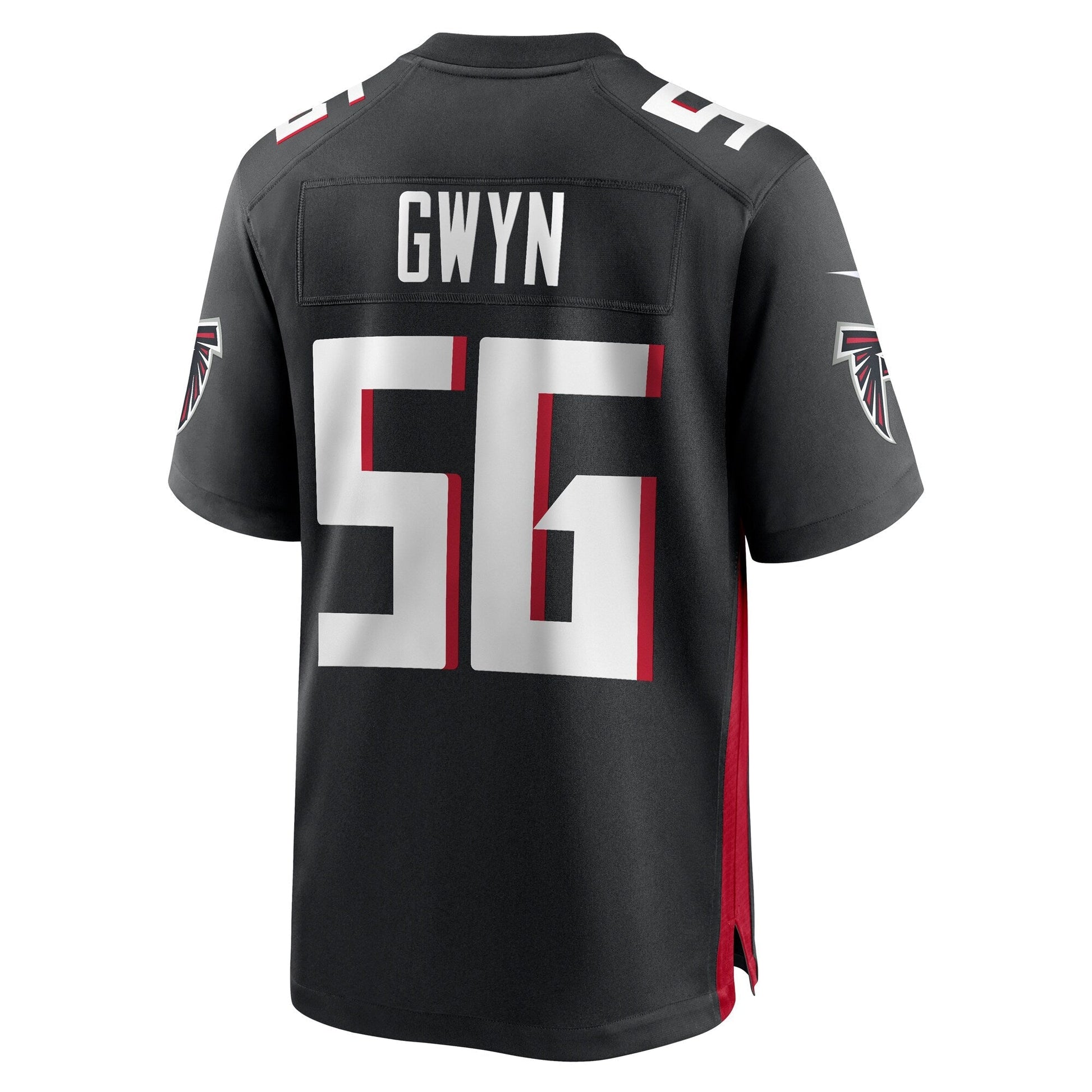 Jovaughn Gwyn Atlanta Falcons Nike Team Game Jersey - Black football jersey product view 3