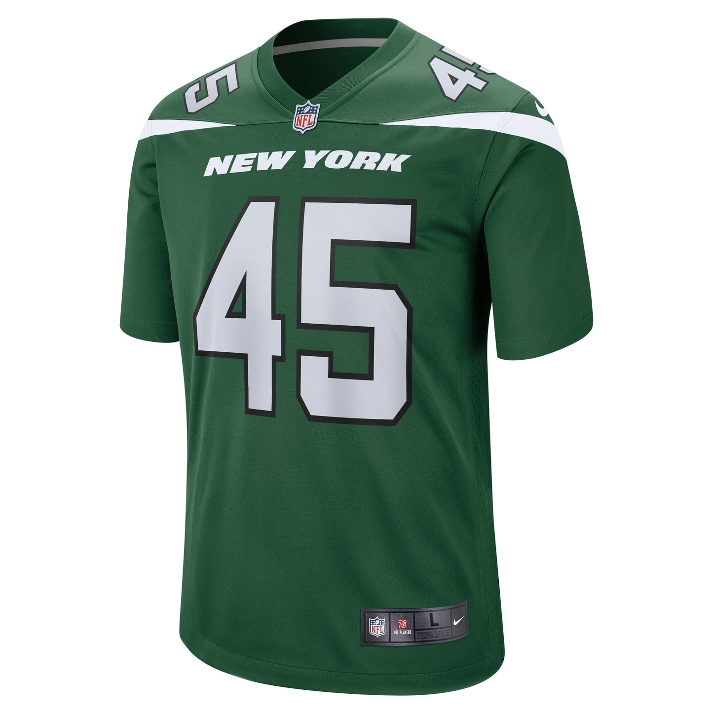 Hamsah Nasirildeen New York Jets Nike Game Jersey - Gotham Green football jersey product view 2