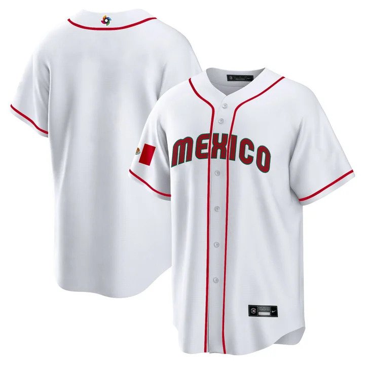 Custom Team Mexico World Baseball Classic 2023 Jersey baseball jersey product view 1