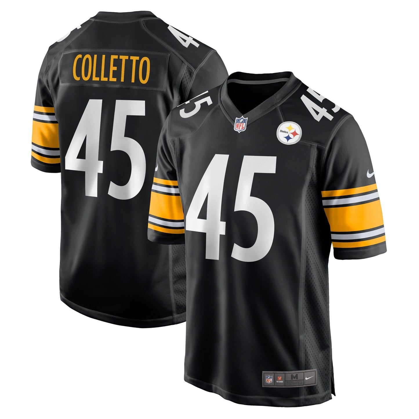 Jack Colletto Pittsburgh Steelers Nike Game Jersey - Black football jersey product view 1