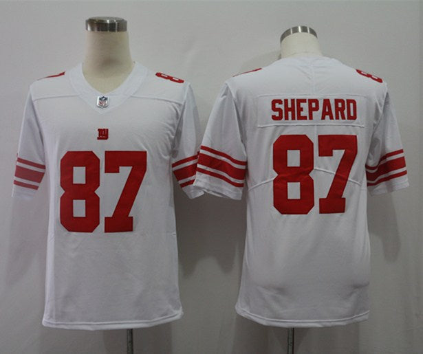 Men's New York Giants Sterling Shepard #87 White Game Player Jersey1 football jersey product view 1