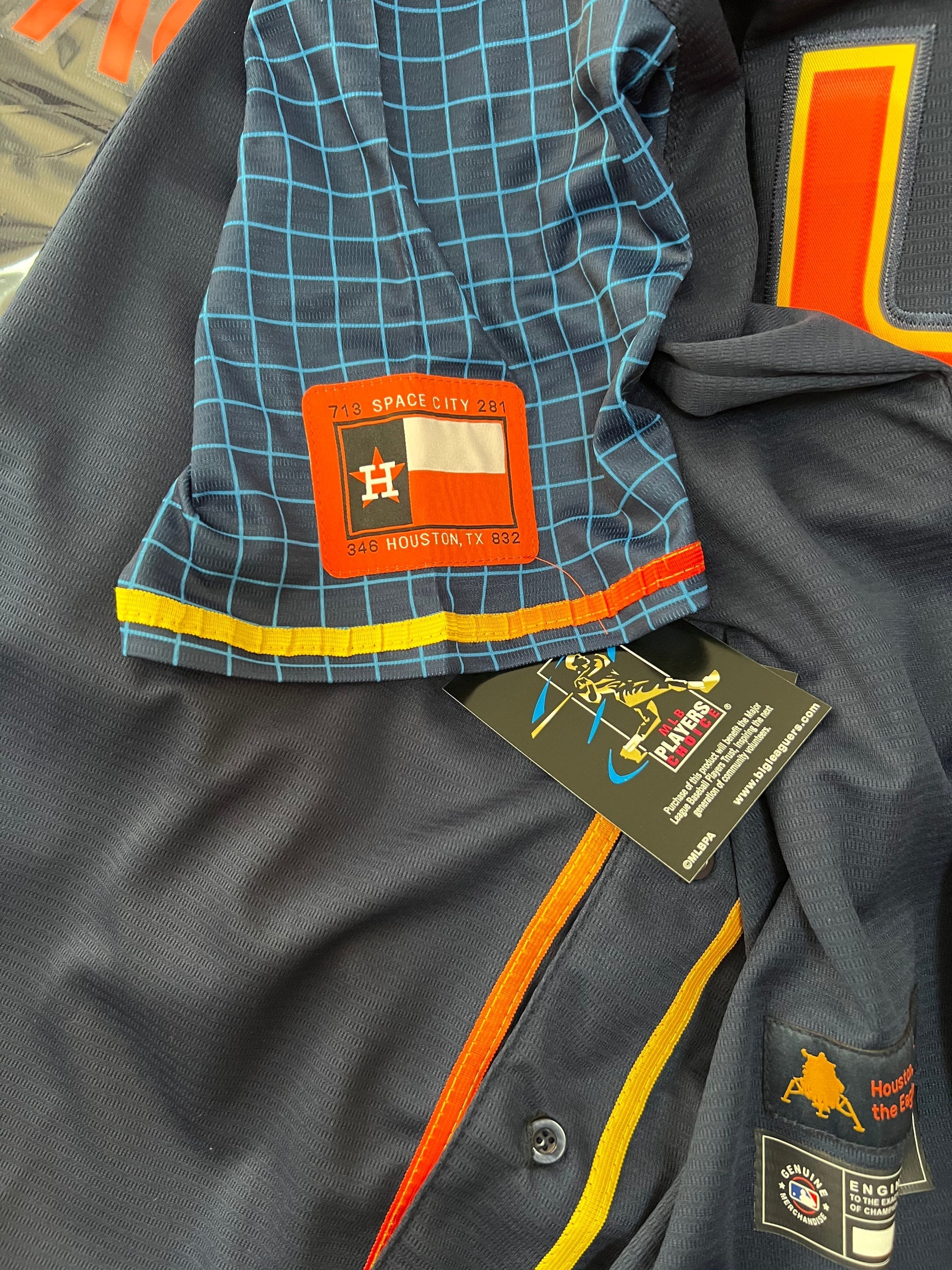 Baseball Jerseys New Houston Astros 44 Yordan Alvarez Navy Stitched 2022 Space City Connect Jerseys baseball jersey product view 3