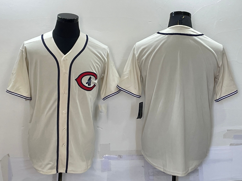 Chicago Cubs Blank Cream Turn Back the Clock Stitched Cooperstown Collection Baseball Jerseys baseball jersey product view 1