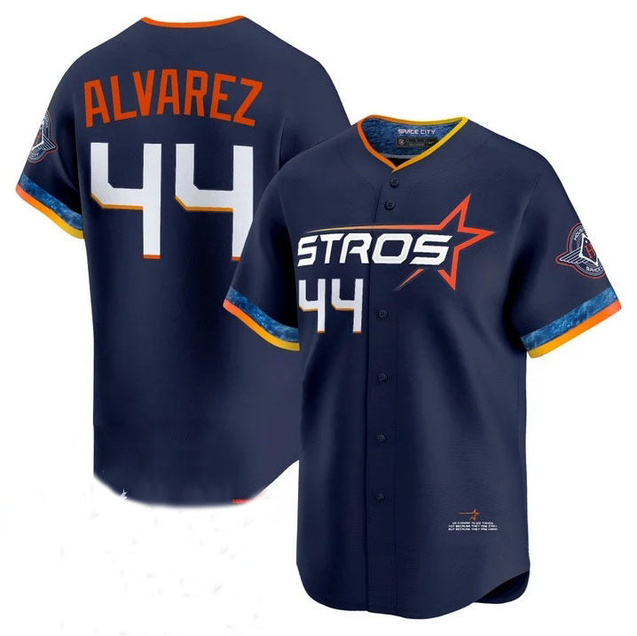 Houston Astros #44 Yordan Alvarez Navy 2025 City Connect Limited Stitched Baseball Jersey baseball jersey product view 1