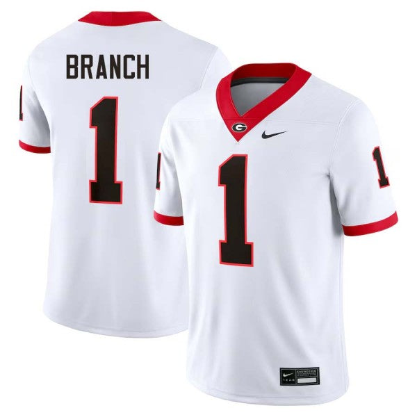 Zachariah Branch Georgia Bulldogs Jersey - White sports jersey product view 1