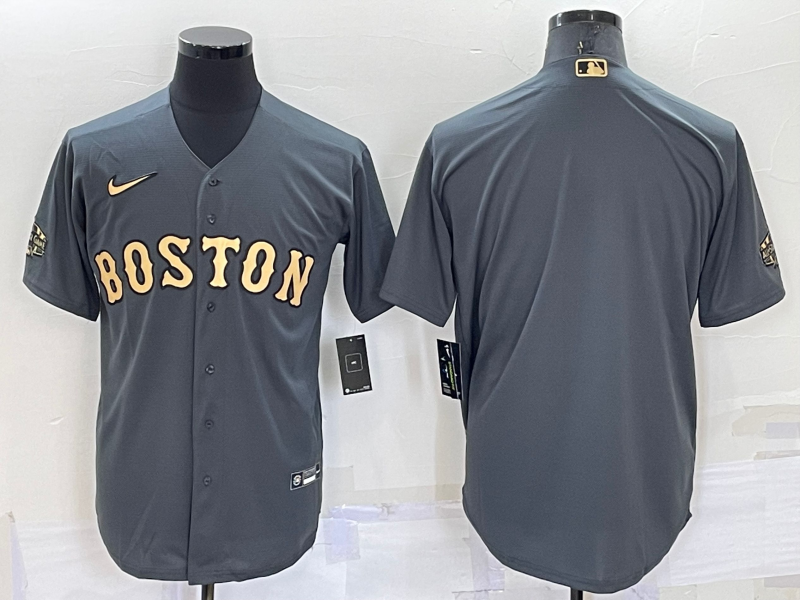 Men's Boston Red Sox Gray Blank Jersey1 baseball jersey product view 1