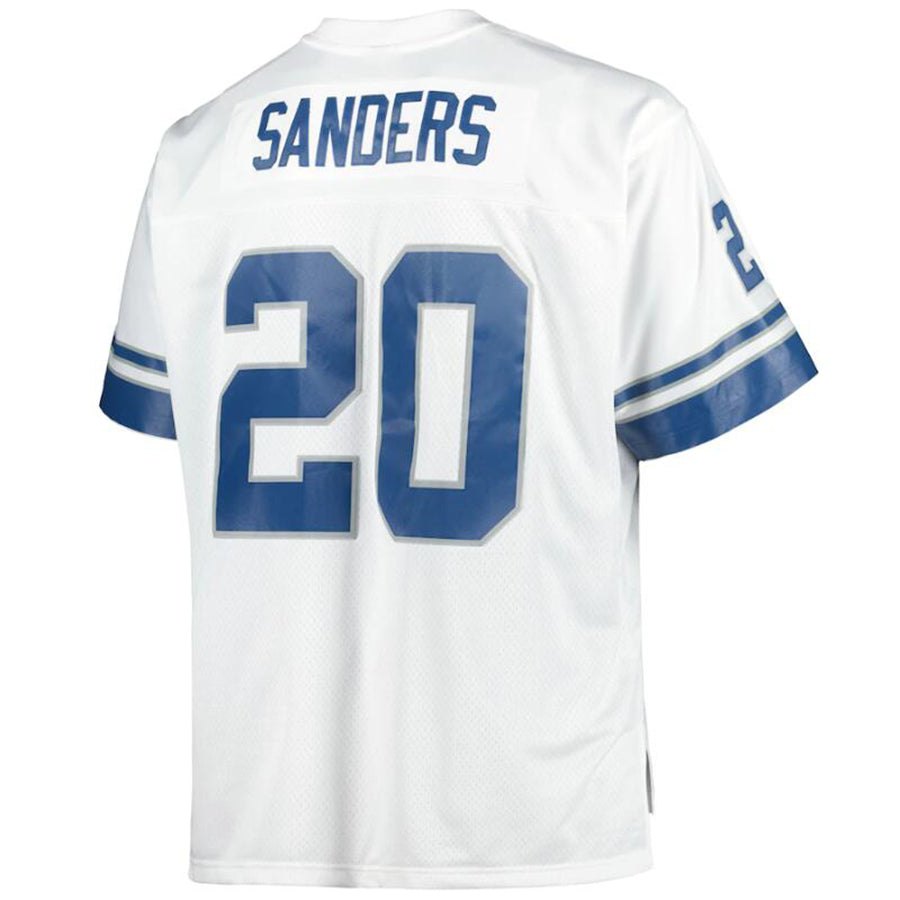 D.Lions #20 Barry Sanders White Authentic Throwback Retired Player Football Jerseys football jersey product view 1
