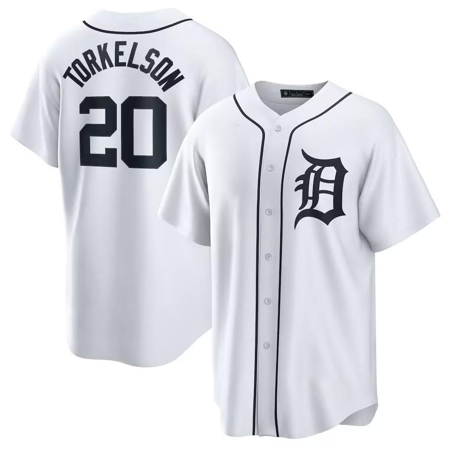 Detroit Tigers #20 Spencer Torkelson White Home Replica Player Name Jersey Baseball Jerseys baseball jersey product view 1