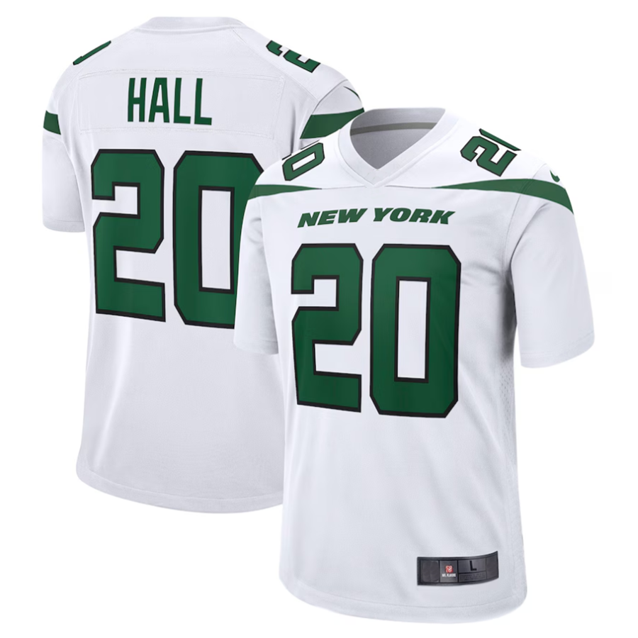 #20 Breece Hall Player NY.Jets White Game Football Jerseys football jersey product view 2
