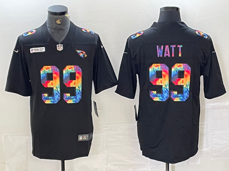 Men's Arizona Cardinals J.J. Watt #99 Black Game Player Jersey1 football jersey product view 1