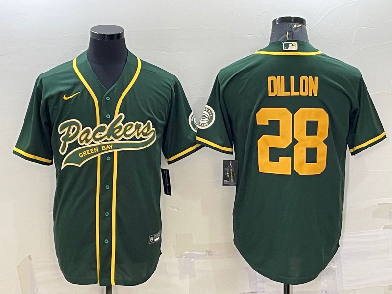 Men's Green Bay Packers AJ Dillon #28 Green Player Jersey1 Joint Edition football jersey product view 1