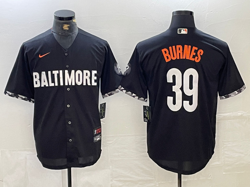 Men's Baltimore Orioles Corbin Burnes #39 Black City Connect Replica Player Jersey1 baseball jersey product view 1