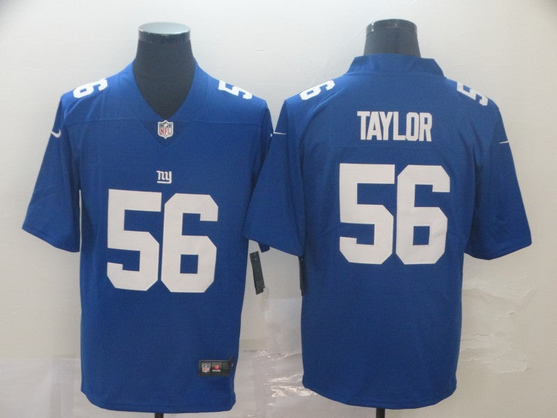 Men's New York Giants Lawrence Taylor #56 Blue Game Jersey1 football jersey product view 1
