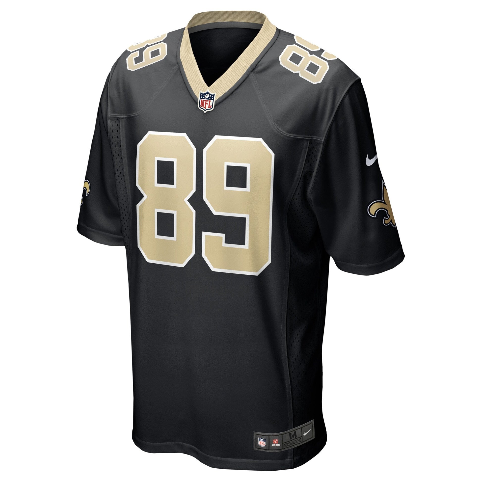Rashid Shaheed New Orleans Saints Nike Game Jersey - Black football jersey product view 2