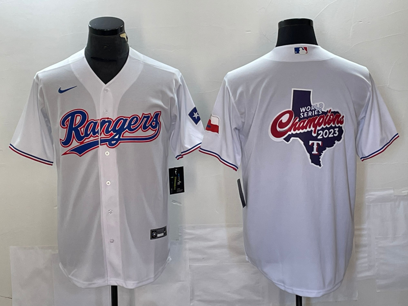 Men's Texas Rangers White Home Limited Jersey1 baseball jersey product view 1