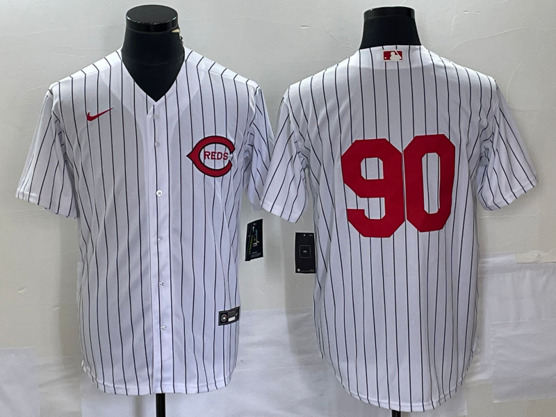 Men's Cincinnati Reds #90 White 2022 MLB at Field of Dreams Game Authentic Player Jersey baseball jersey product view 1