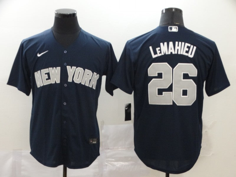 Men's New York Yankees DJ LeMahieu #26 Navy Replica Player Jersey1 baseball jersey product view 1