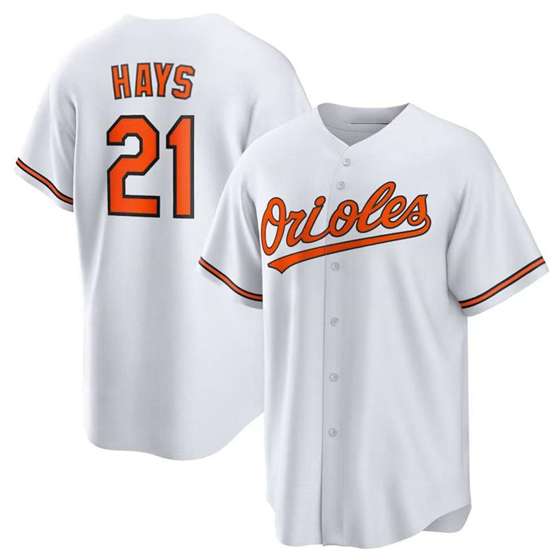Baltimore Orioles #21 Austin Hays White Authentic Player Jersey Baseball Jerseys baseball jersey product view 1