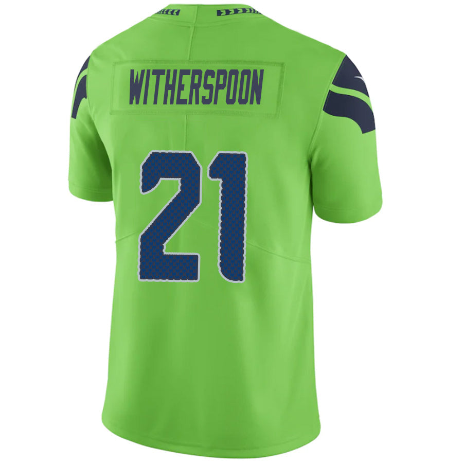 #21 Devon Witherspoon Player S.Seahawks Green Vapor Limited Football Jerseys football jersey product view 1