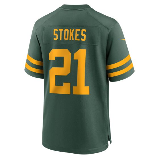 GB.Packers #21 Eric Stokes Player 50s Green Classic Game Stitched American Football Jerseys football jersey product view 1